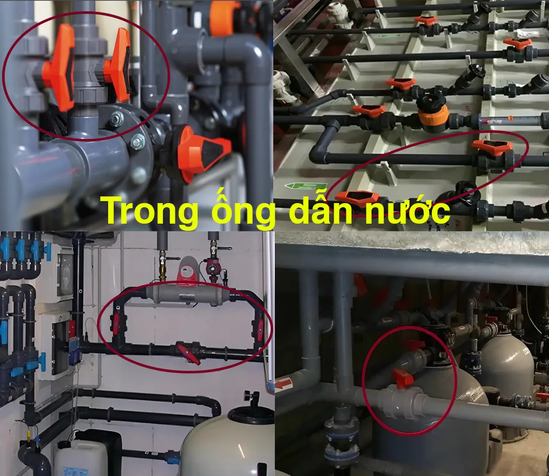 Ứng dụng môi trường làm việc của van bi nhựa rắc co PVC