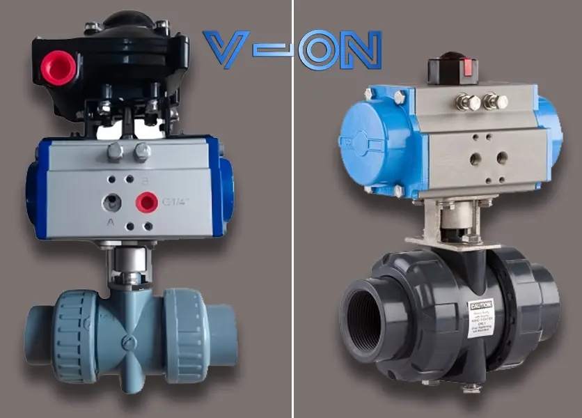 Hình ảnh van bi nhựa tuyến tinh và on/off