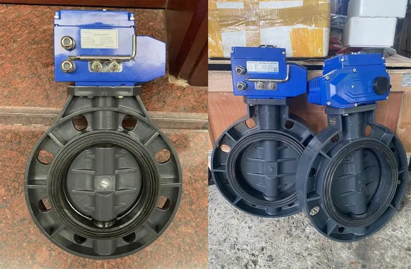 van bướm nhựa điều khiển bằng điện