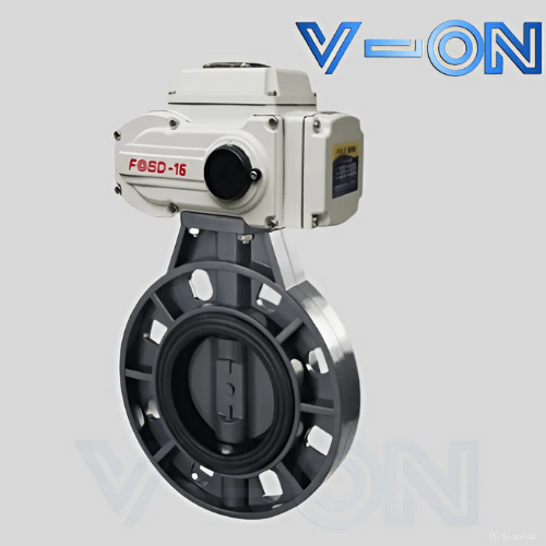 van bướm nhựa điều khiển điện Wooken Hàn Quốc
