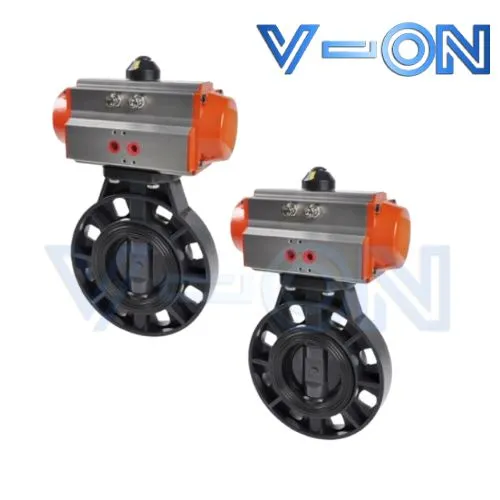 Van bướm nhựa PVC điều khiển khí nén Wooken