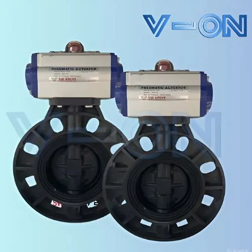 Van bướm nhựa PVC điều khiển khí nén Wooken