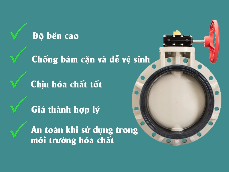 Ưu điểm của van bướm nhựa tay quay Asahi type 56