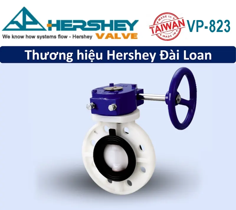 Van bướm nhựa tay quay Hershey VP-823..