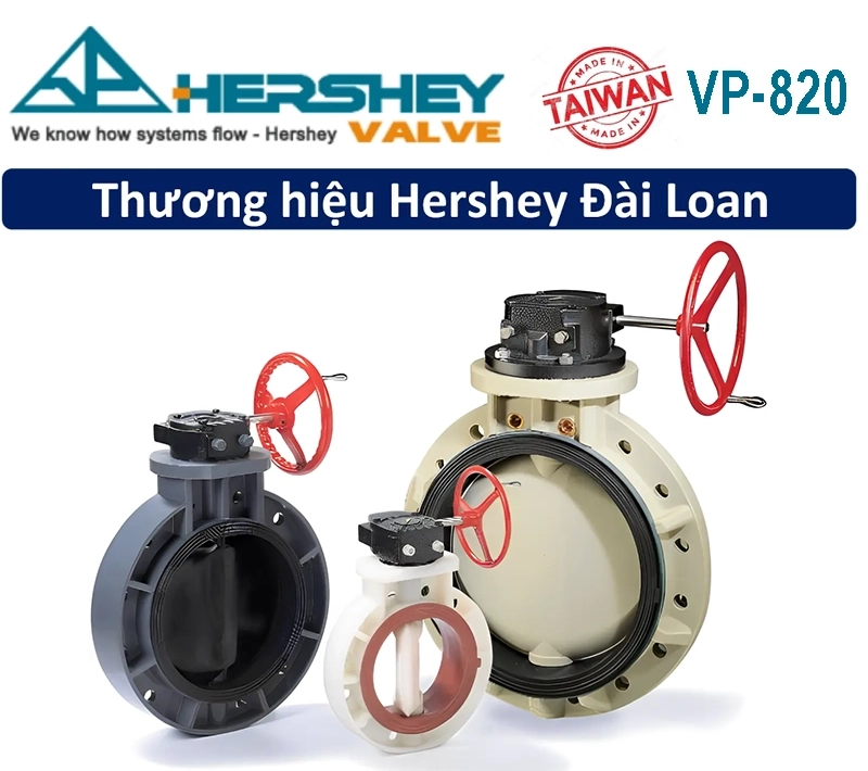 Van bướm nhựa tay quay Hershey VP-820