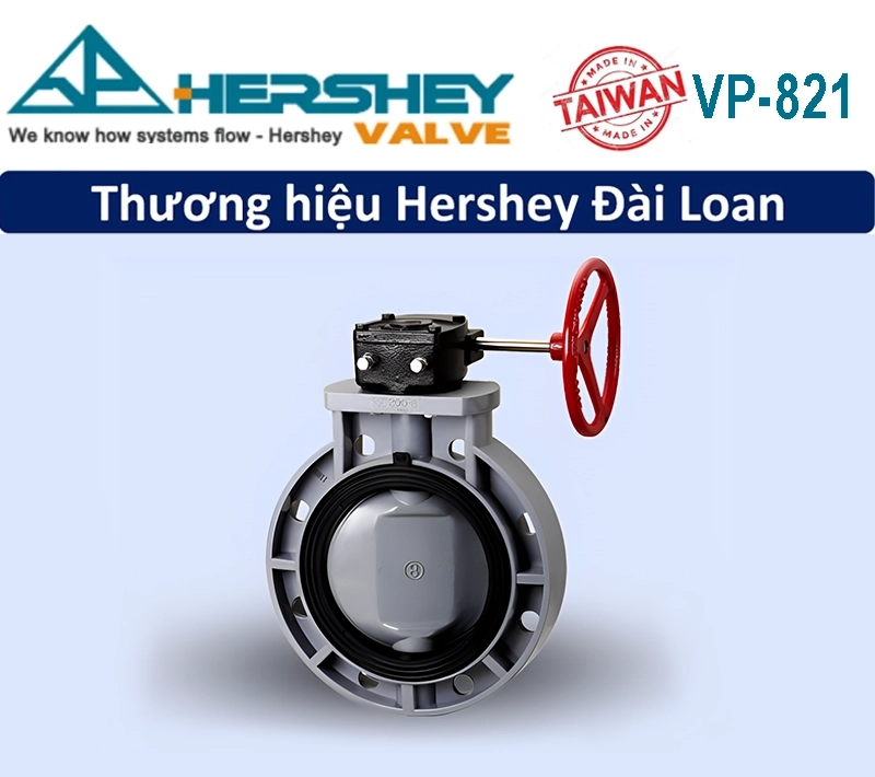 Van bướm nhựa tay quay Hershey VP-821