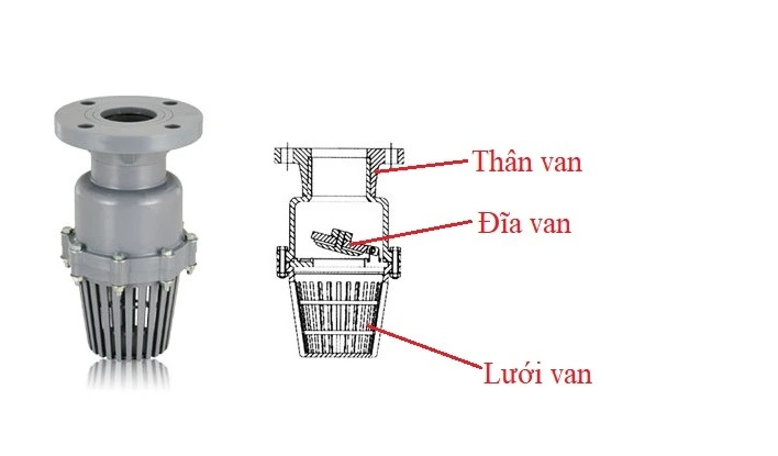 Cáu tạo van rợ bơm nhựaCáu tạo van rợ bơm nhựa