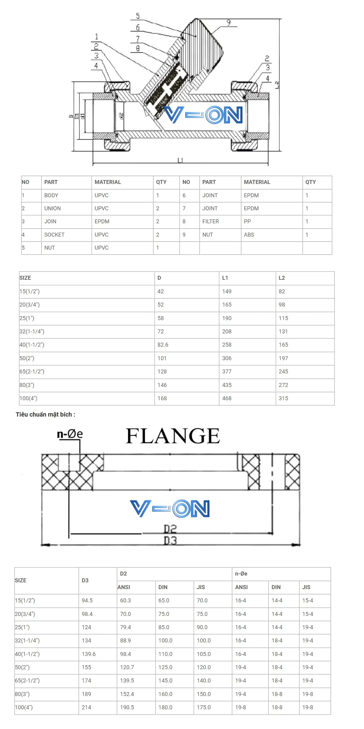 Bảng vẽ và thông số kỹ thuật