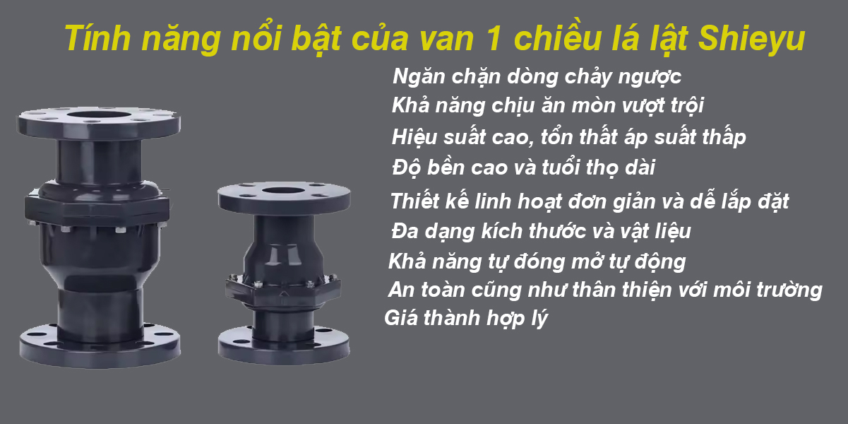 Tính năng nổi bật của van 1 chiều lá lật Shieyu