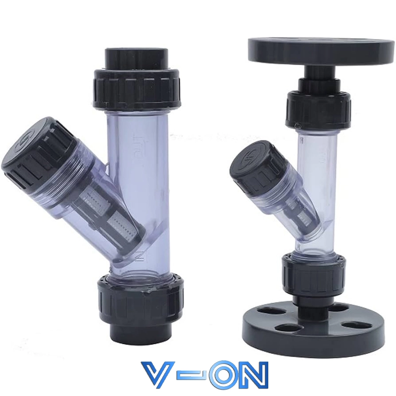 Hình ảnh Y lọc nhựa trong rắc co và mặt bích
