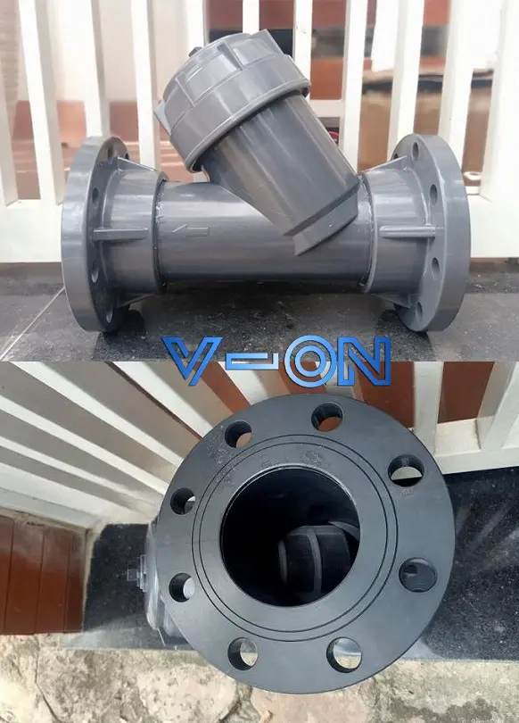Hình ảnh y lọc nhựa đục mặt bích