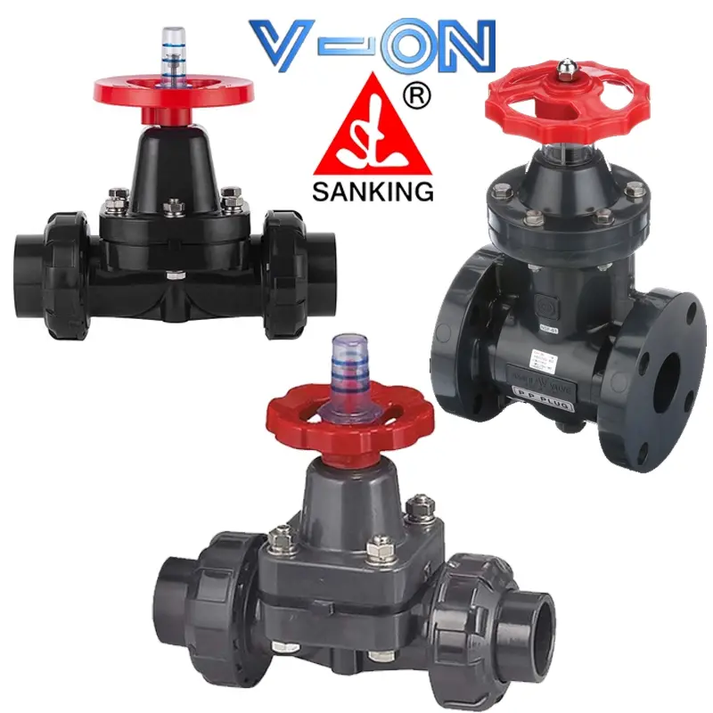 Hình ảnh van màng nhựa Sanking uPVC