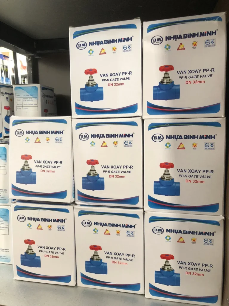 Một số sản phẩm van xoay ppr Bình Minh