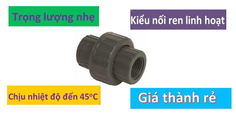 Đặc điểm của rắc co nhựa uPVC