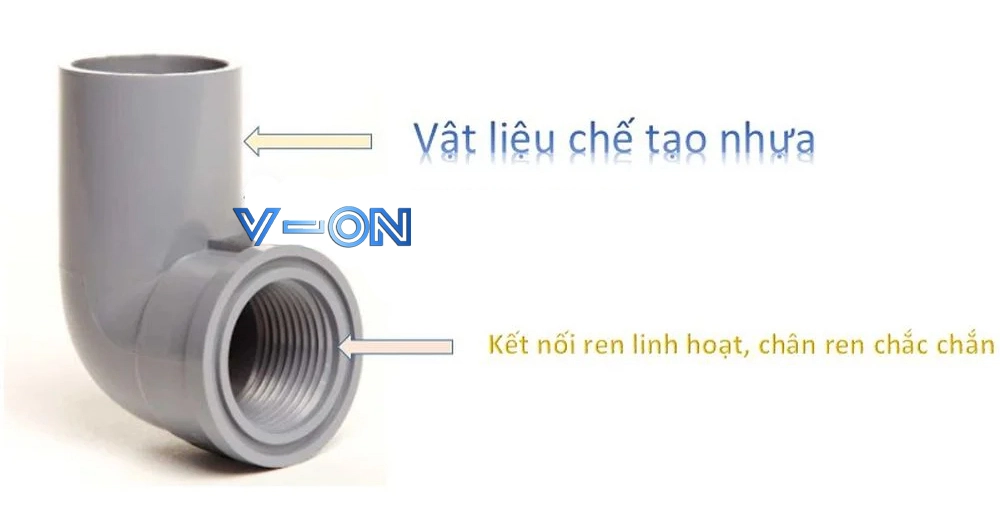 Đặc điểm cút nhựa uPVC ren trong