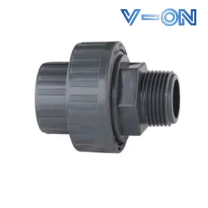 Rắc co nhựa uPVC đầu ren ngoài dán keo