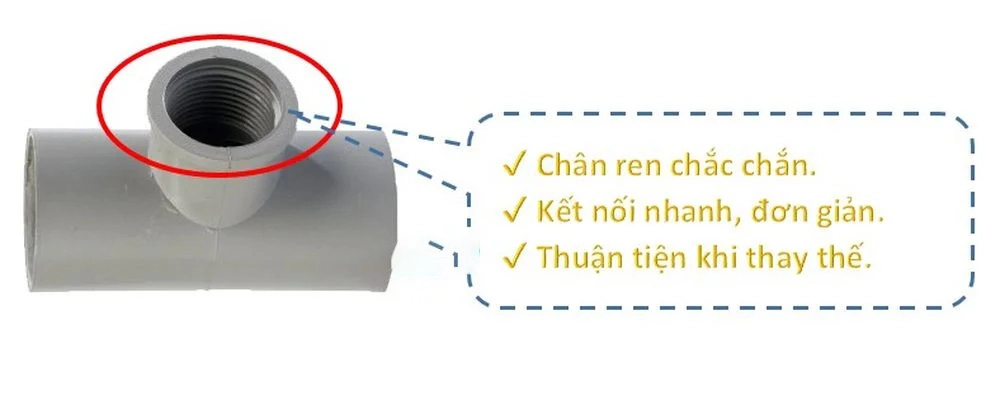 Ưu điểm của tê nhựa uPVC ren trong