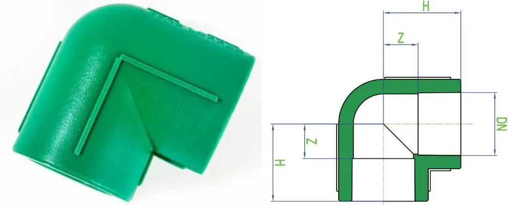 Kích thước cút 90 PPR Dekko