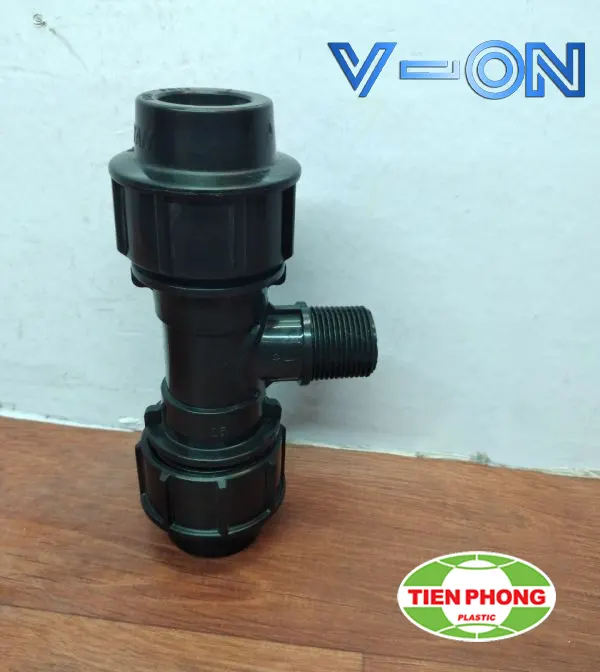 Tê một đầu ren ngoài HDPE Tiền Phong đa dạng kich thước