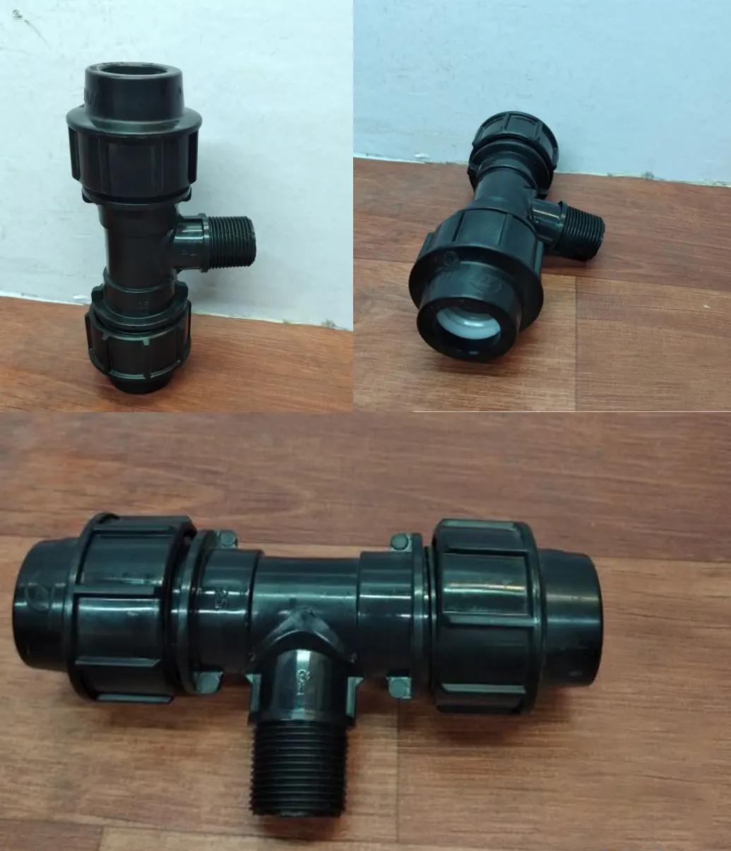 Tê một đầu ren ngoài HDPE trong hệ thông nước thải