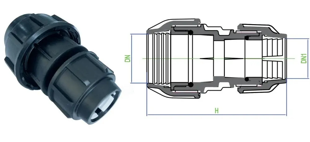 Thông số nối chuyển bậc HDPE Dekko