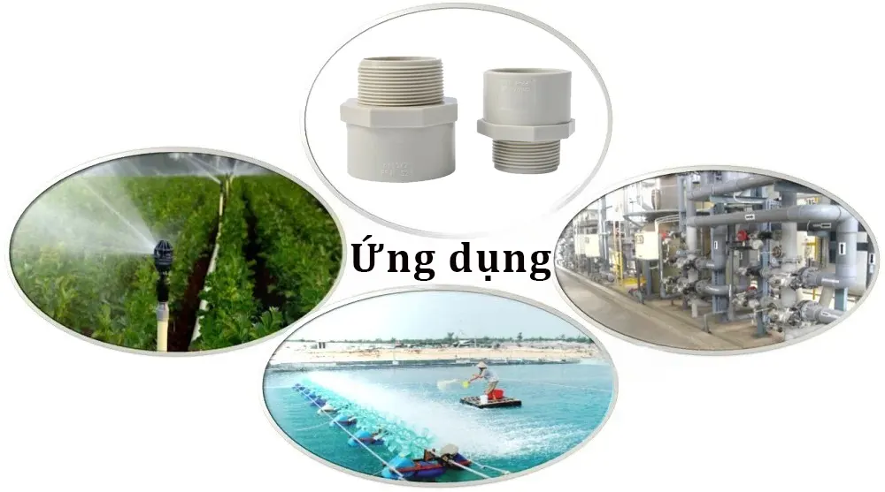 Ứng dụng nối ren ngoài nhựa PPH