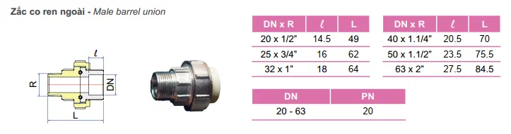 Rắc Co Ren Ngoài PPR Chịu Nhiệt Tiền Phong