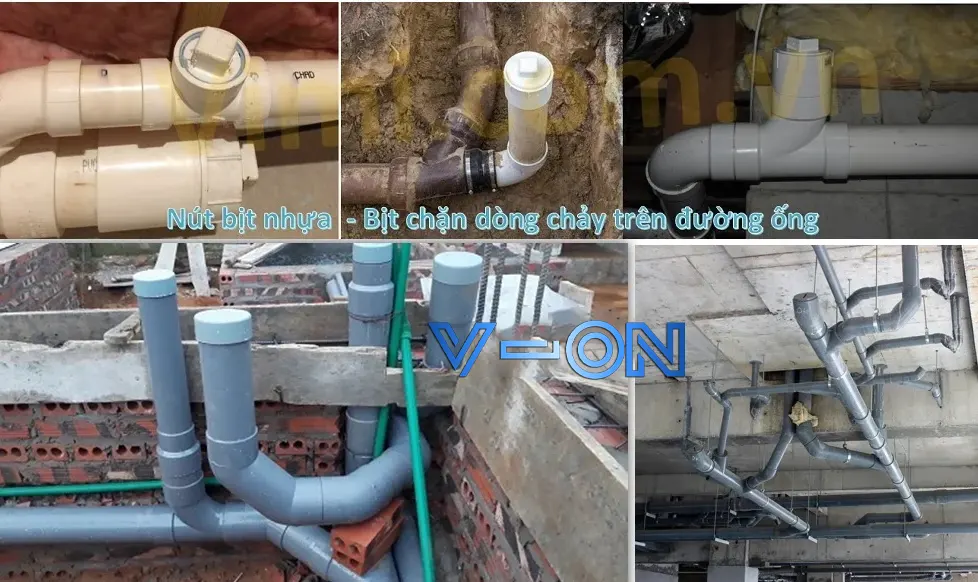 Ứng dụng nút bịt ren ngoài PVC