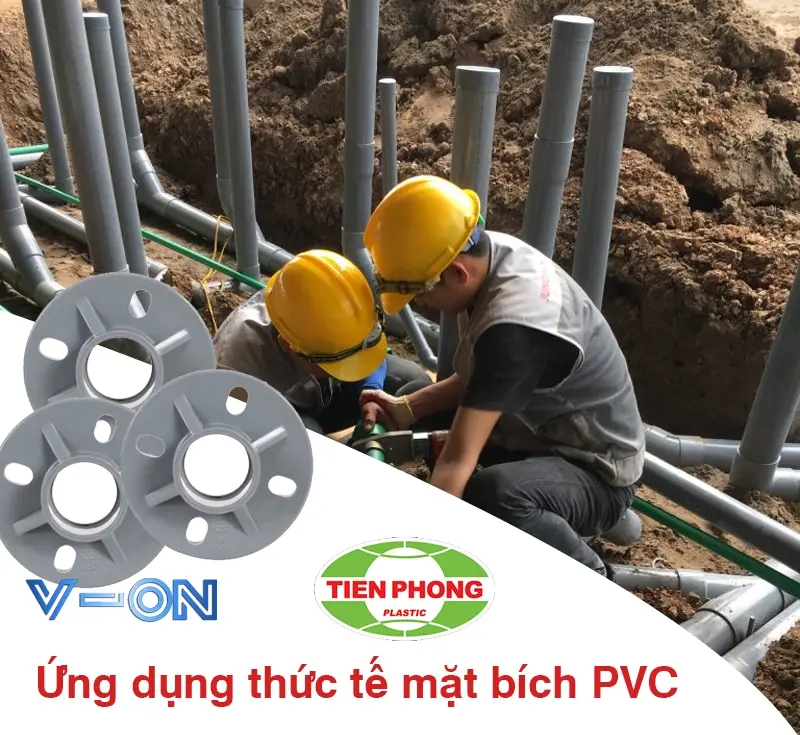Ứng dụng thực tế mặt bích PVC