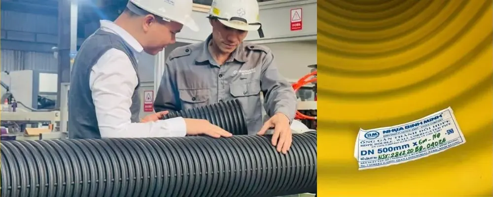 Các tiêu chuẩn kỹ thuật cho ống HDPE gân xoắn