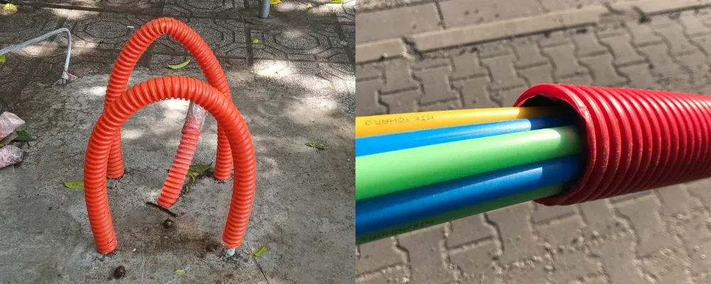 Ống HDPE xoắn luồn dây điện