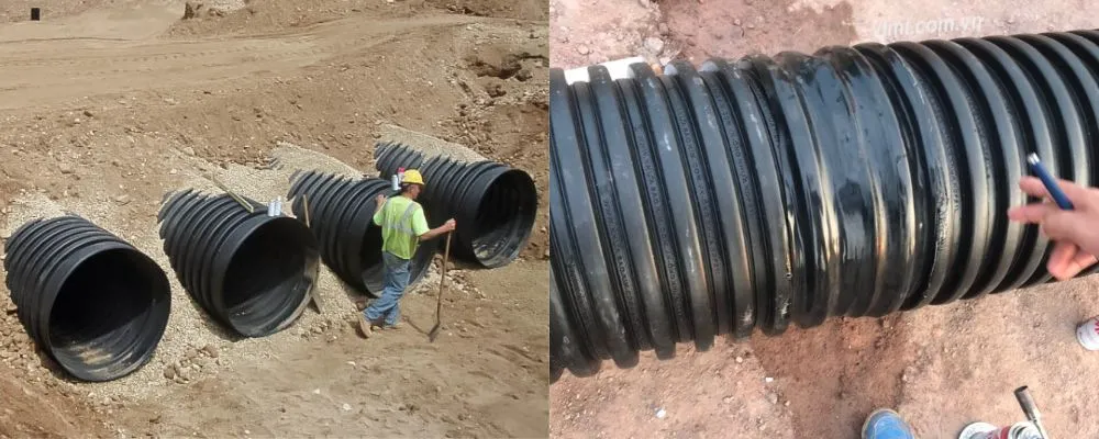  Ống gân xoắn HDPE nối ống nước