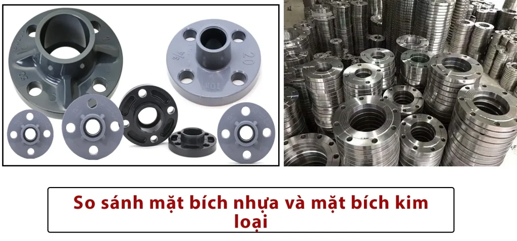 So sánh mặt bích nhựa và mặt bích kim loại