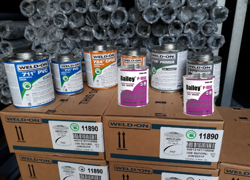 Ứng Dụng Keo Rửa Ống Primer 1050 PVC,CPVC
