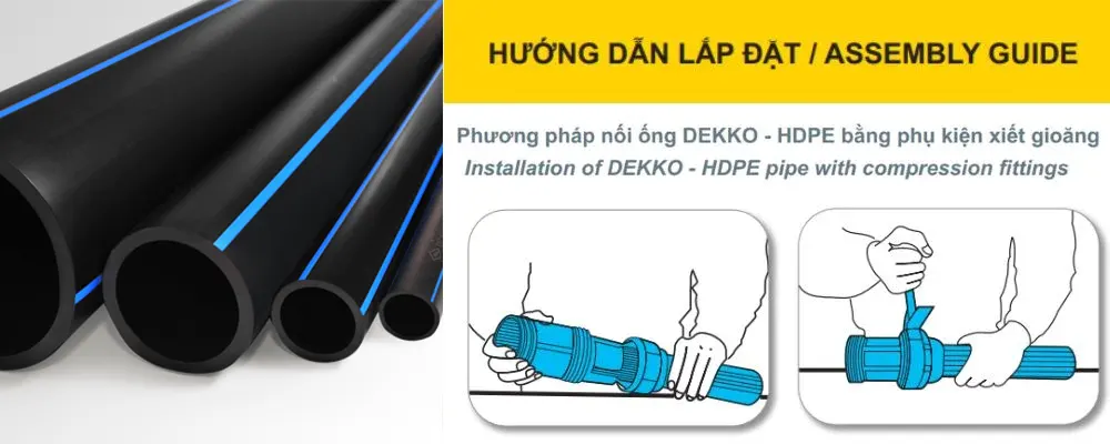 Nối bằng phụ kiện xiết gioăng