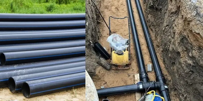 Ống HDPE 110 chôn trực tiếp dưới đất 