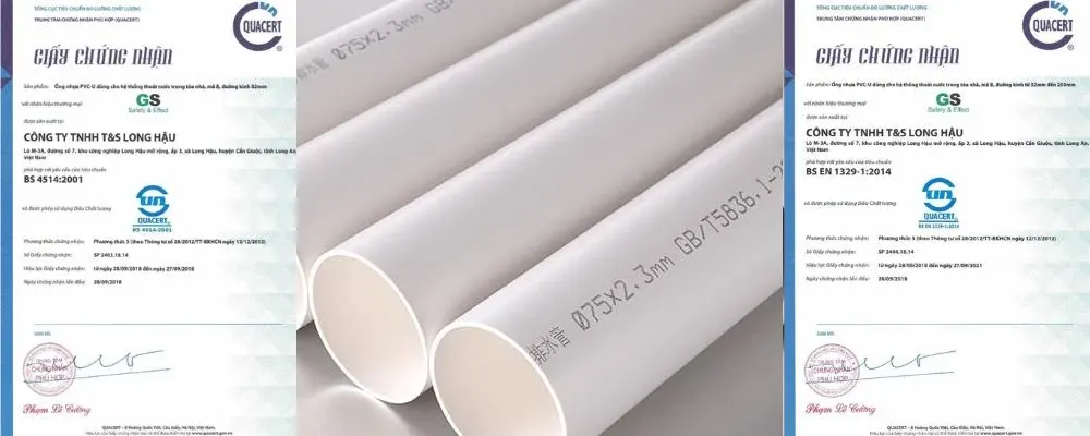 Tiêu chuẩn chất lượng ống thoát GS uPVC dán keo