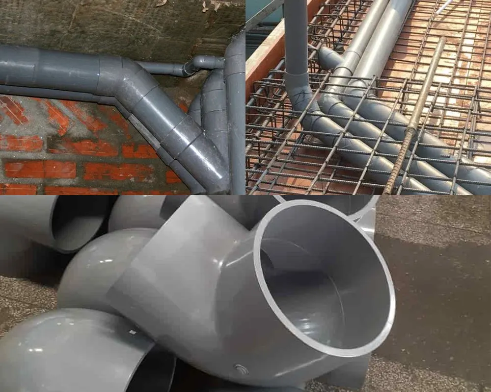 Ứng dụng của co 45 độ PVC