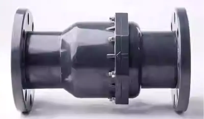 Van 1 chiều nhựa lá lật 45 độ nối bích UPVC