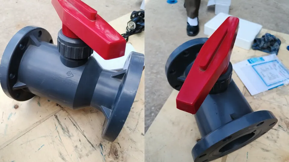 Van bi nhựa mặt bích không rắc co UPVC