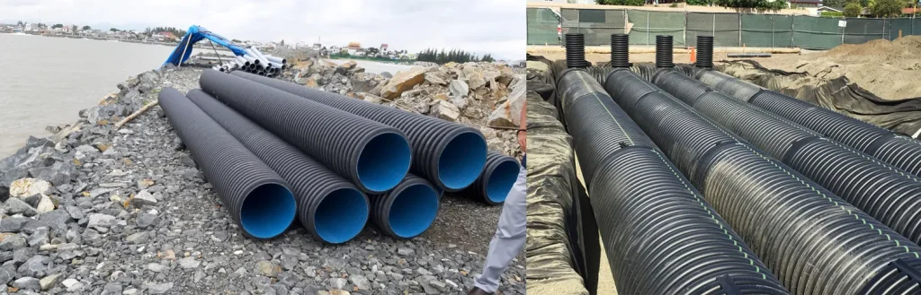 Ứng dụng của ống nhựa HDPE 2 vách