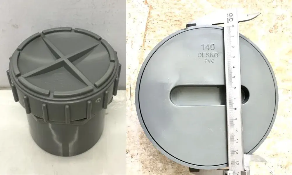 Bịt xả thông tắc PVC 140