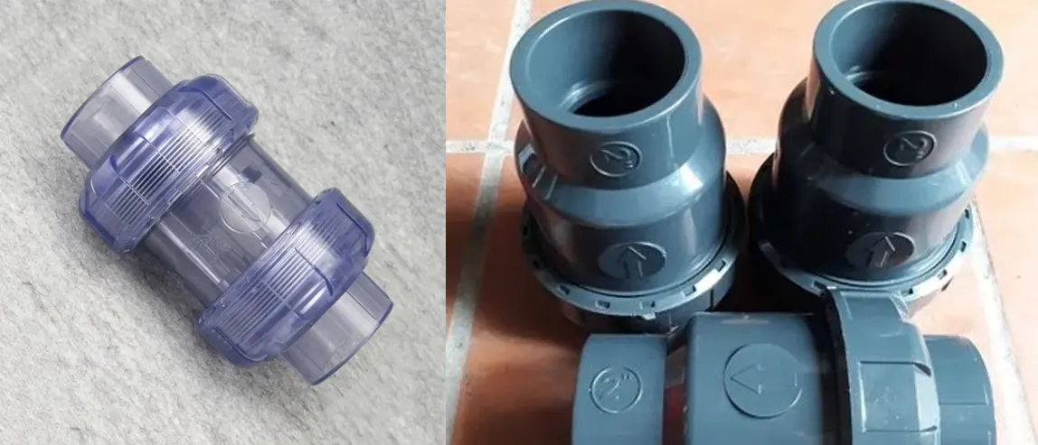 Kết nối của van 1 chiều lò xo nhựa