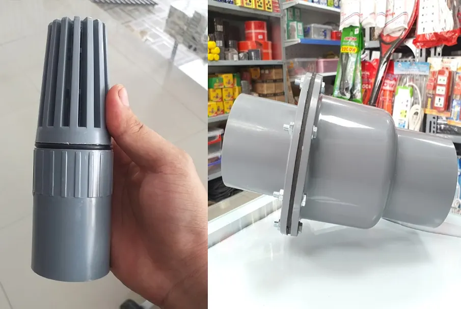 Rọ hút máy bơm và van một chiều có giống nhau không
