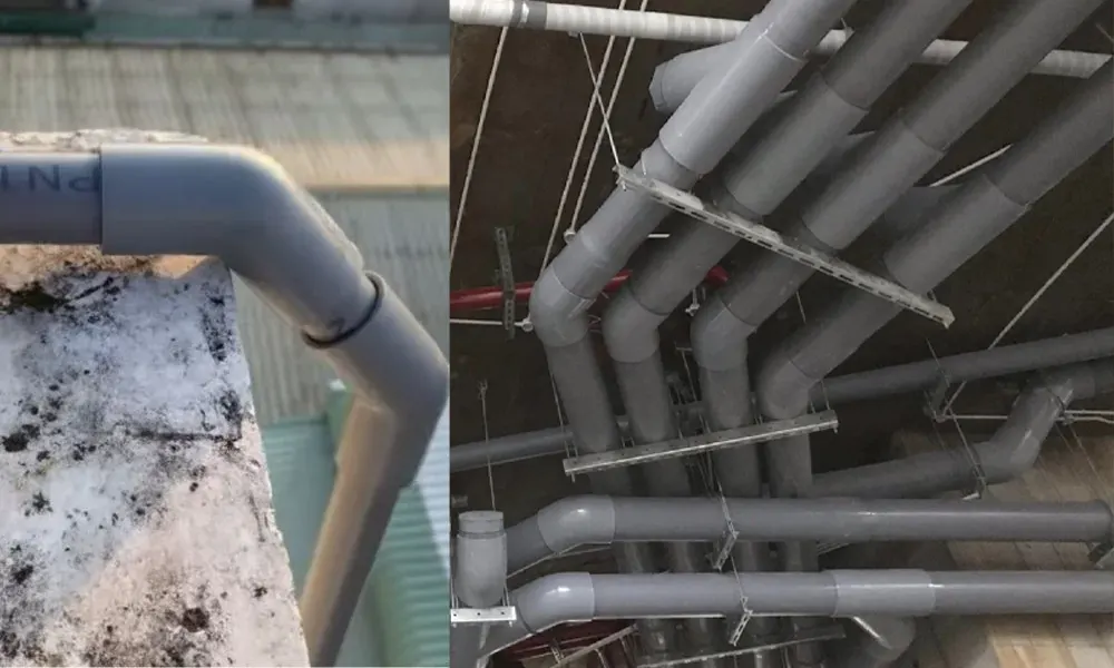 Ứng dụng của chếch 45 độ PVC