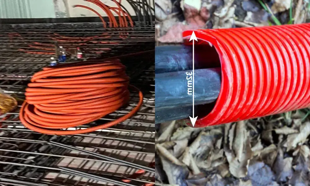 Cấu trúc và vật liệu ống xoắn HDPE 32 25