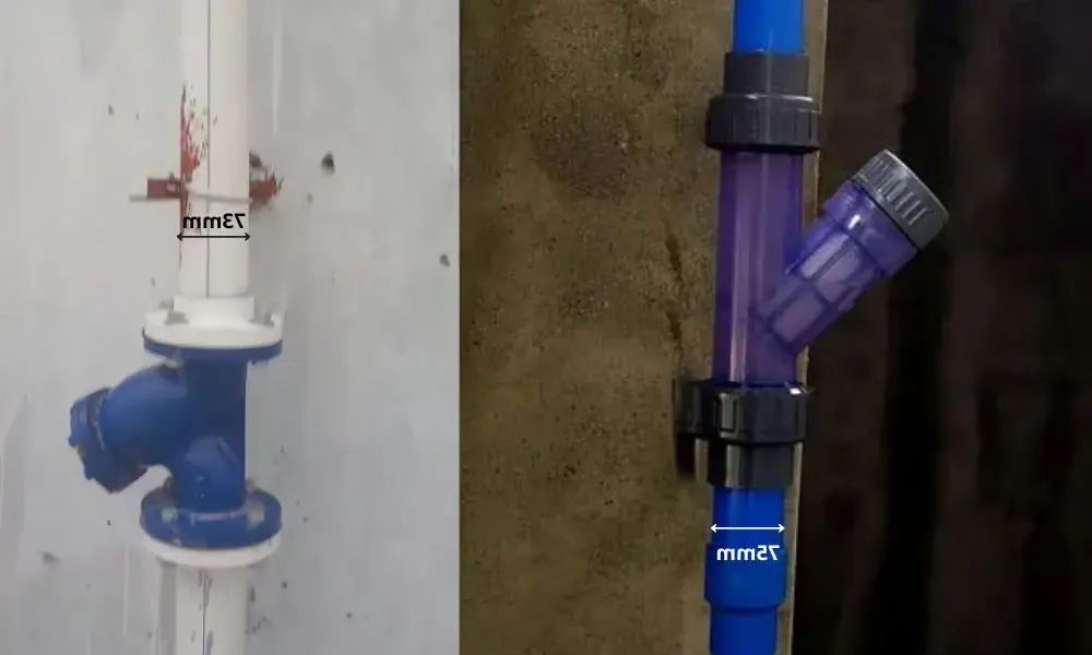 Chi tiết về đường kính ngoài ống lắp với y lọc DN65