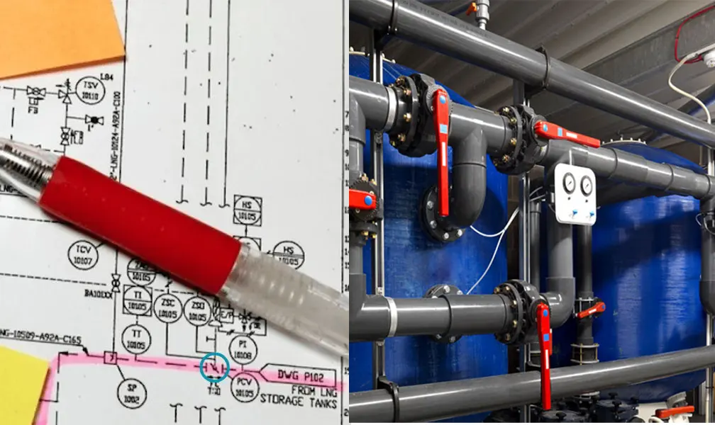 Loại bản vẽ nào cần ký hiệu van bướm