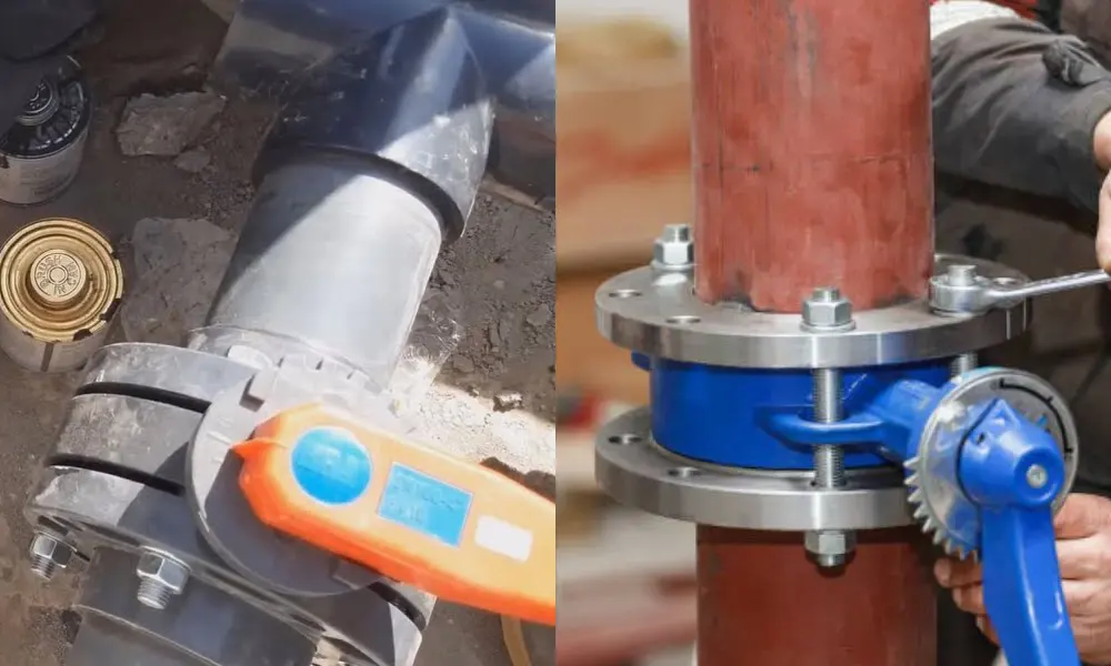 Tiến hành lắp đặt van bướm