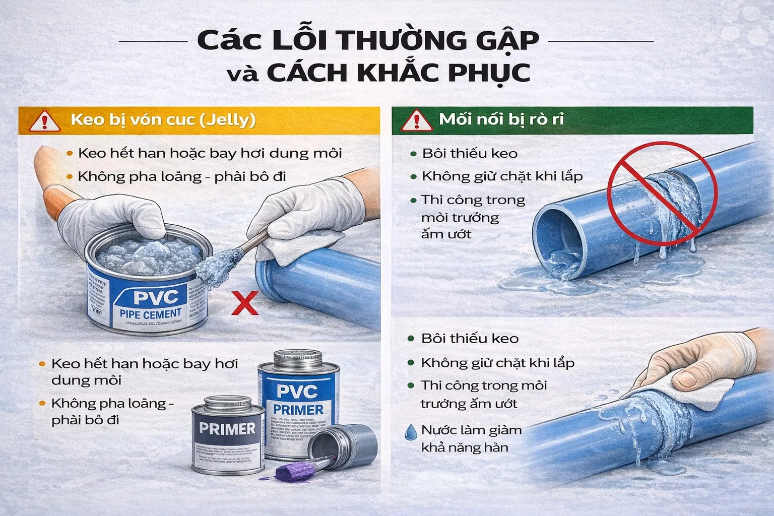 Các lỗi thường gặp và cách khắc phục